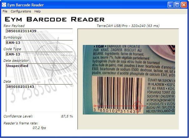 Eym Barcode Reader